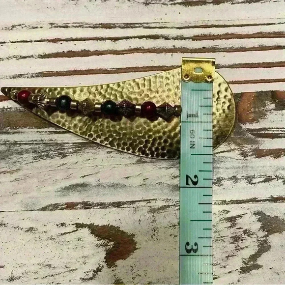 Brass and Bead Brooch - Picture 6 of 6